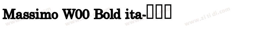 Massimo W00 Bold ita字体转换
